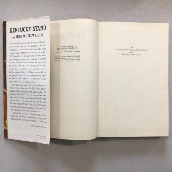 Kentucky Stand by Jere Wheelwright Vintage Hardcover Book - Picture 5 of 7